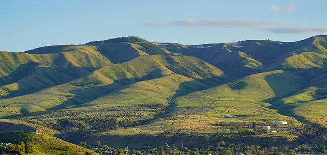 landscape photo of green mountains